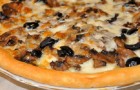Пицца с грибами в аэрогриле